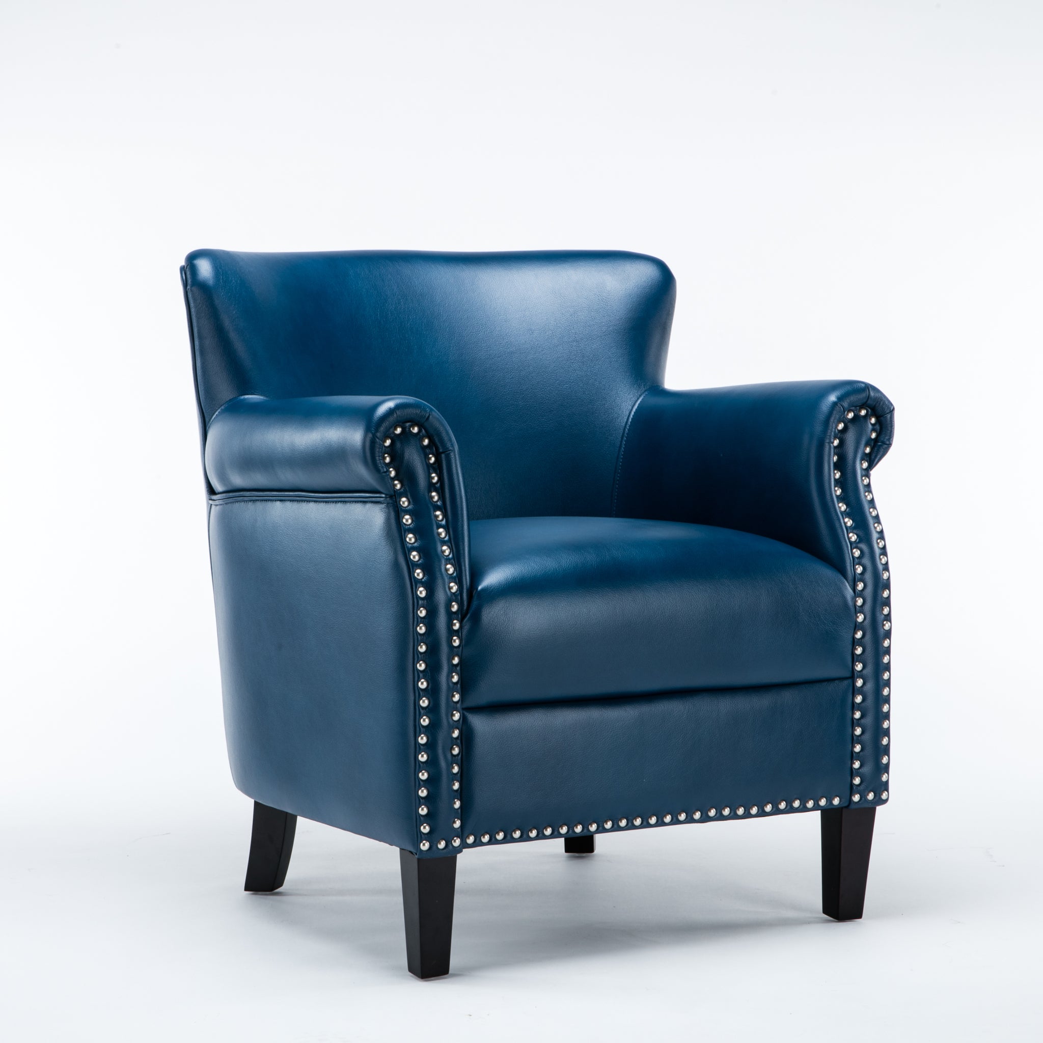 Hadley Navy Blue Club Chair Navy Blue Foam Polyester Blend