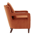 Alina Burnt Orange Velvet Accent Arm Chair Orange Foam Velvet