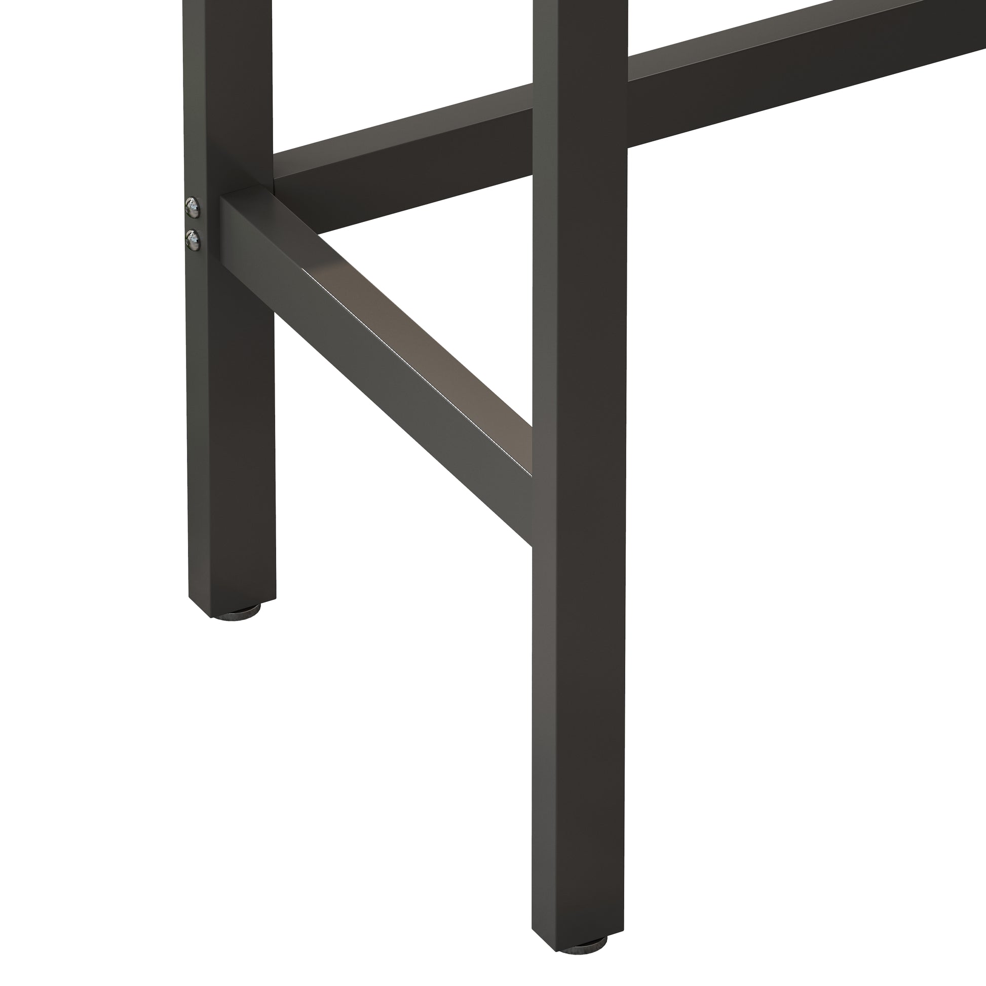 Modern Design Kitchen Dining Table,Pub Table,Long Dining Table Set With 3 Stools,Easy Assembly,Dark Brown Dark Brown Mdf