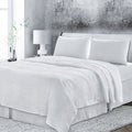 4 Pcs King Bedding Set, Premium Linen Bedding Sheets & Pillowcases, Bed In A Bag King Size Bed Set, White Bedding Sheet & Pillowcase Sets White Linen Linen