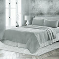 4 Pcs King Bedding Set, Premium Linen Bedding Sheets & Pillowcases, Bed In A Bag King Size Bed Set, Sea Glass Bedding Sheet & Pillowcase Sets Grey Linen Linen
