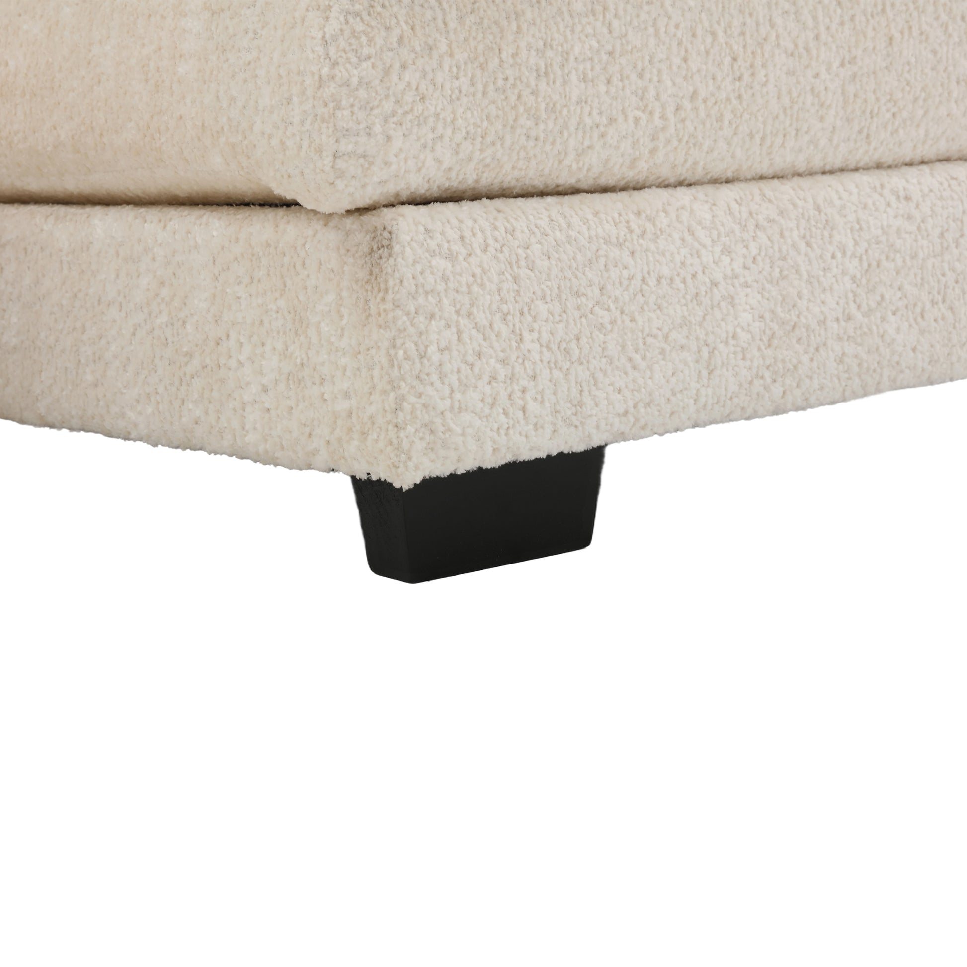 United We Win Modern Large Chenille Fabric U Shape Sectional Sofa Beige Chenille