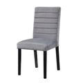 Gray Velvet Upholstered Side Chairs Set Of 2Pc Black Finish Wood Frame Casual Dining Room Furniture Black Dining Room Casual Side Chair Wood