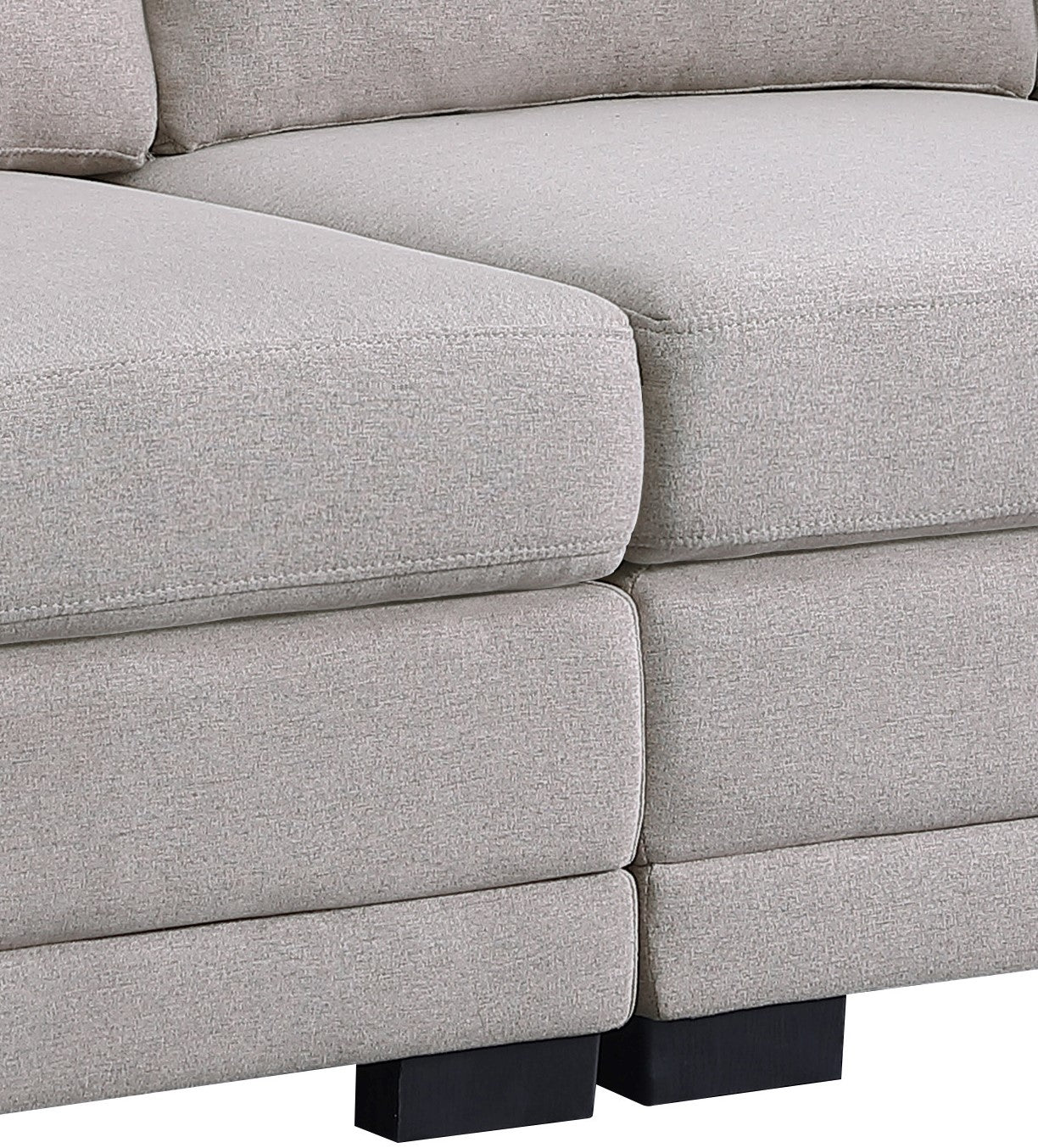 Kristin 70.5" Light Gray Linen Fabric Loveseat Light Gray Linen