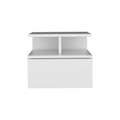 Floating Nightstand Flopini, One Drawer, White Finish White Particle Board
