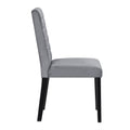 Gray Velvet Upholstered Side Chairs Set Of 2Pc Black Finish Wood Frame Casual Dining Room Furniture Black Dining Room Casual Side Chair Wood