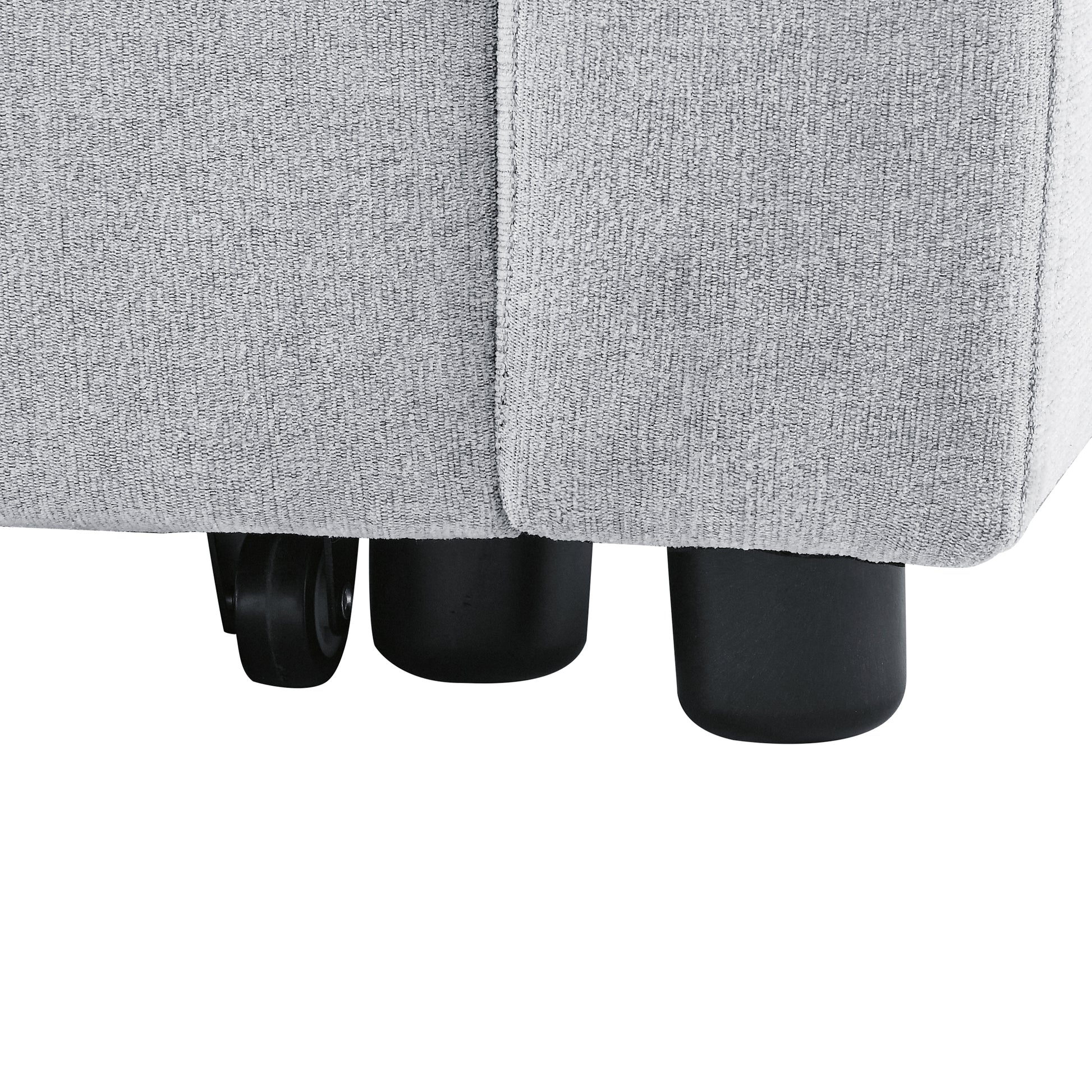 Loveseats Sofa Bed With Pull Out Bed,Adjsutable Back,Light Grey Grey Linen Wood Primary Living Space Medium Soft Tight Back Eucalyptus Pillow Top Arms Foam Linen 2 Seat