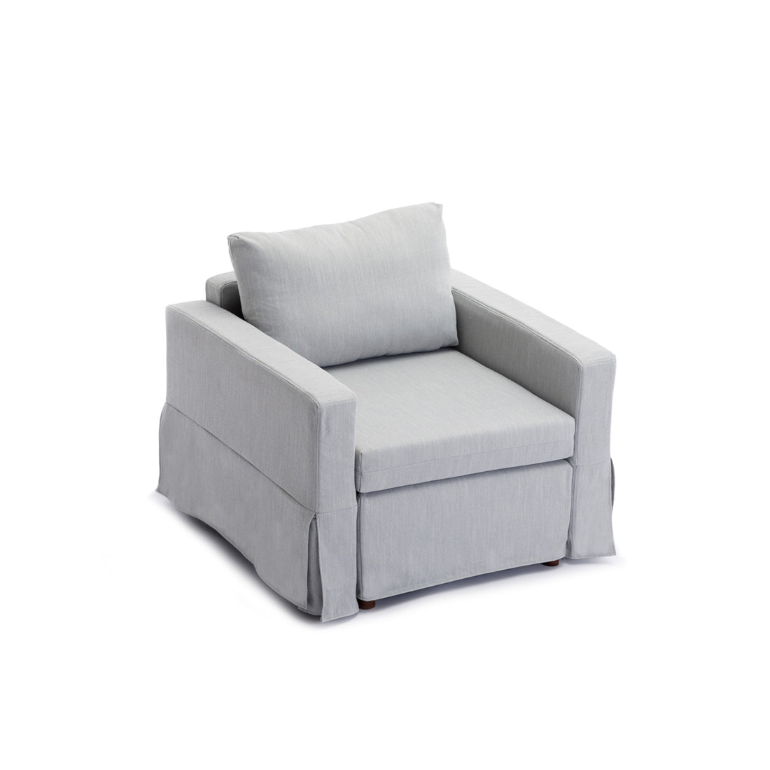 Single Seat Module Sofa Sectional Couch Seat Cushion And Back Cushion Removable And Washable,Light Grey Light Grey Wood Primary Living Space Soft Cushion Back Modern Rubberwood Square Arms Foam Linen 1 Seat