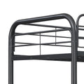 Furnituretriple Bunk Bed, Twin Twin Twin, Black Black Metal