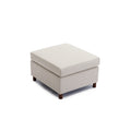 4 Seat Module Sectional Sofa Couch With 1 Ottoman For Living Room,Seat Cushion And Back Cushion Non Removable And Non Washable,Cream Cream Wood Primary Living Space Soft Modern Rubberwood Foam Linen 4 Seat