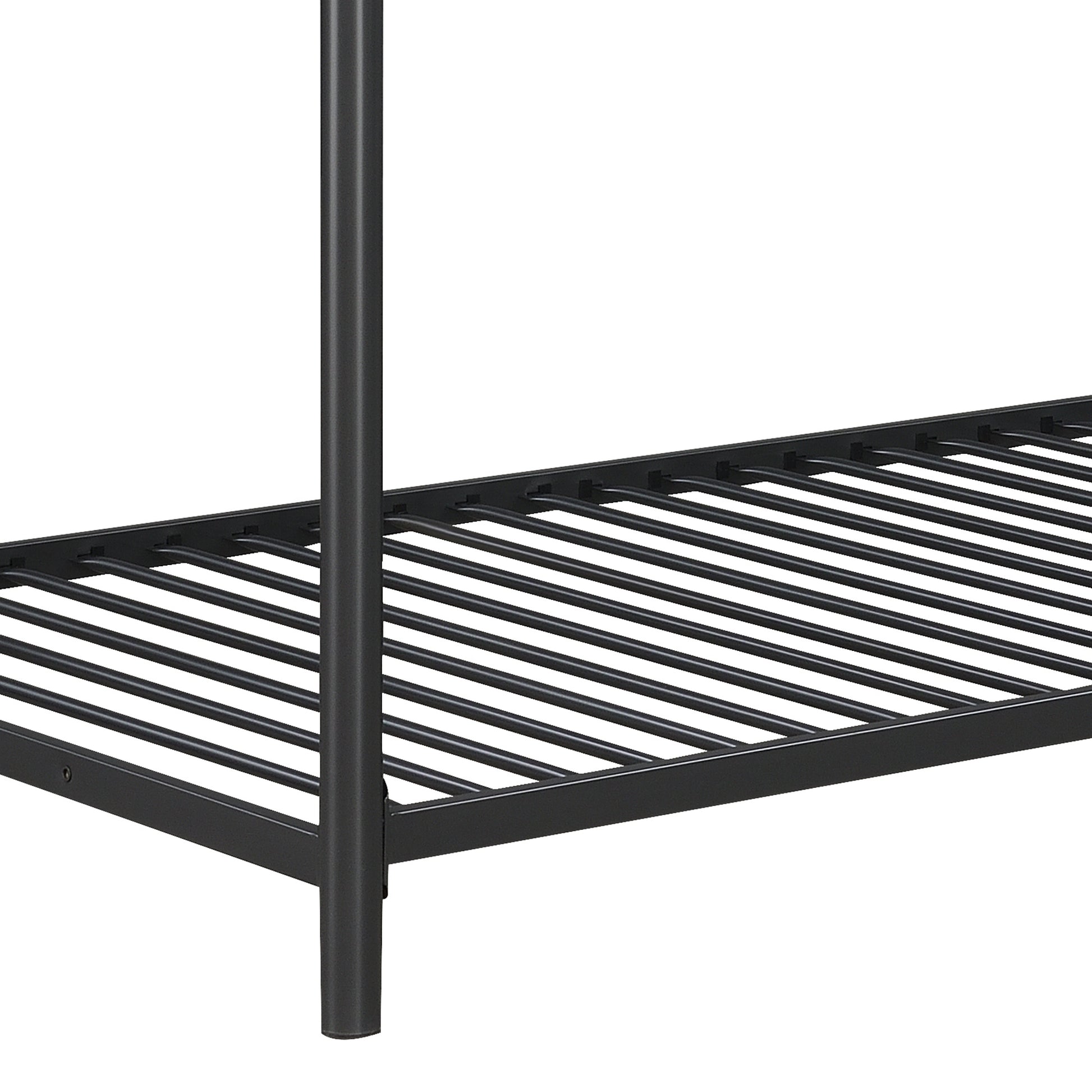 Furnituretriple Bunk Bed, Twin Twin Twin, Black Black Metal