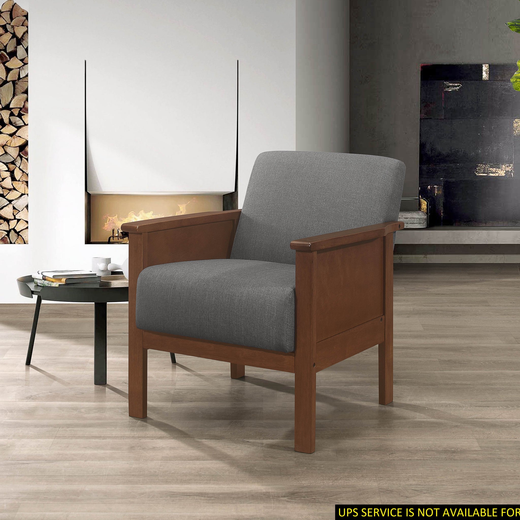 Durable Accent Chair 1Pc Luxurious Gray Upholstery Plush Cushion Comfort Modern Living Room Furniture Gray Primary Living Space Contemporary,Modern,Traditional Wood