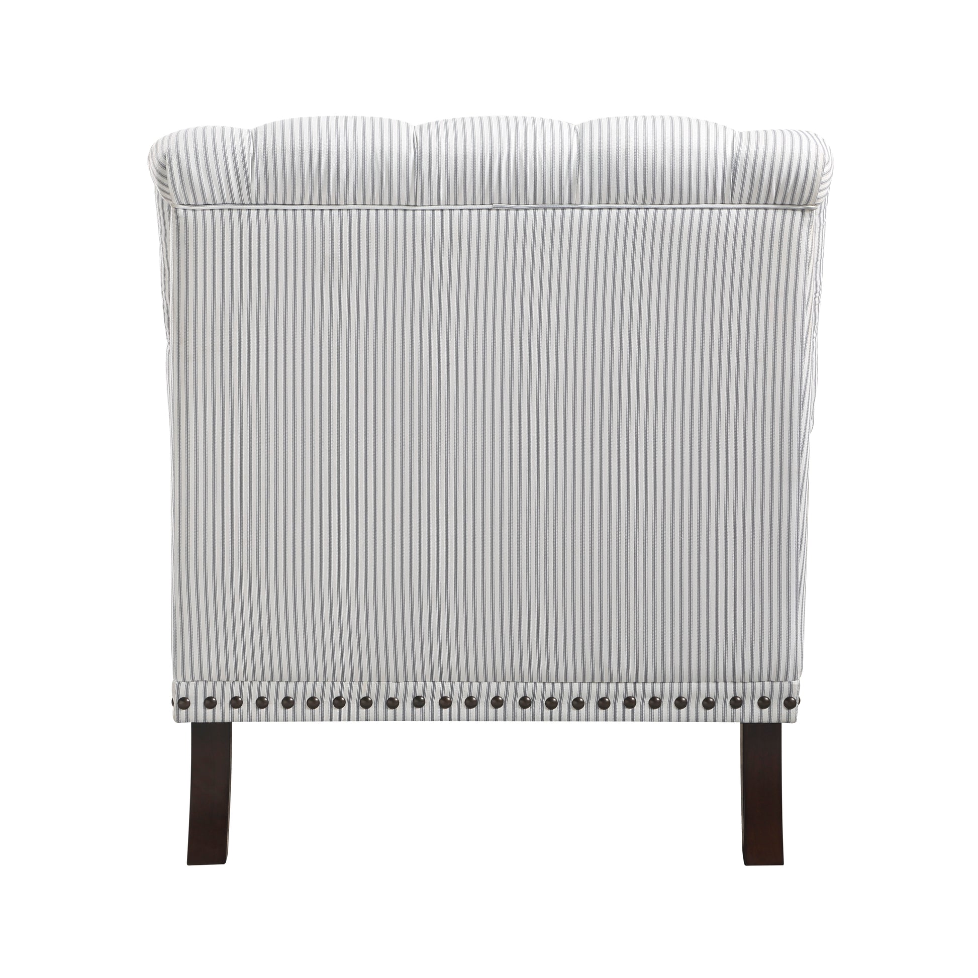 Luxurious Living Room Accent Chair 1Pc White Gray Fabric Upholstered Button Tufted Trim Modern Living Room Furniture Gray Primary Living Space Classic,Luxury,Modern Solid Wood