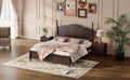 3 Pieces Bedroom Sets,Queen Size Wood Platform Bed And Two Nightstands Dark Walnut Walnut Wood