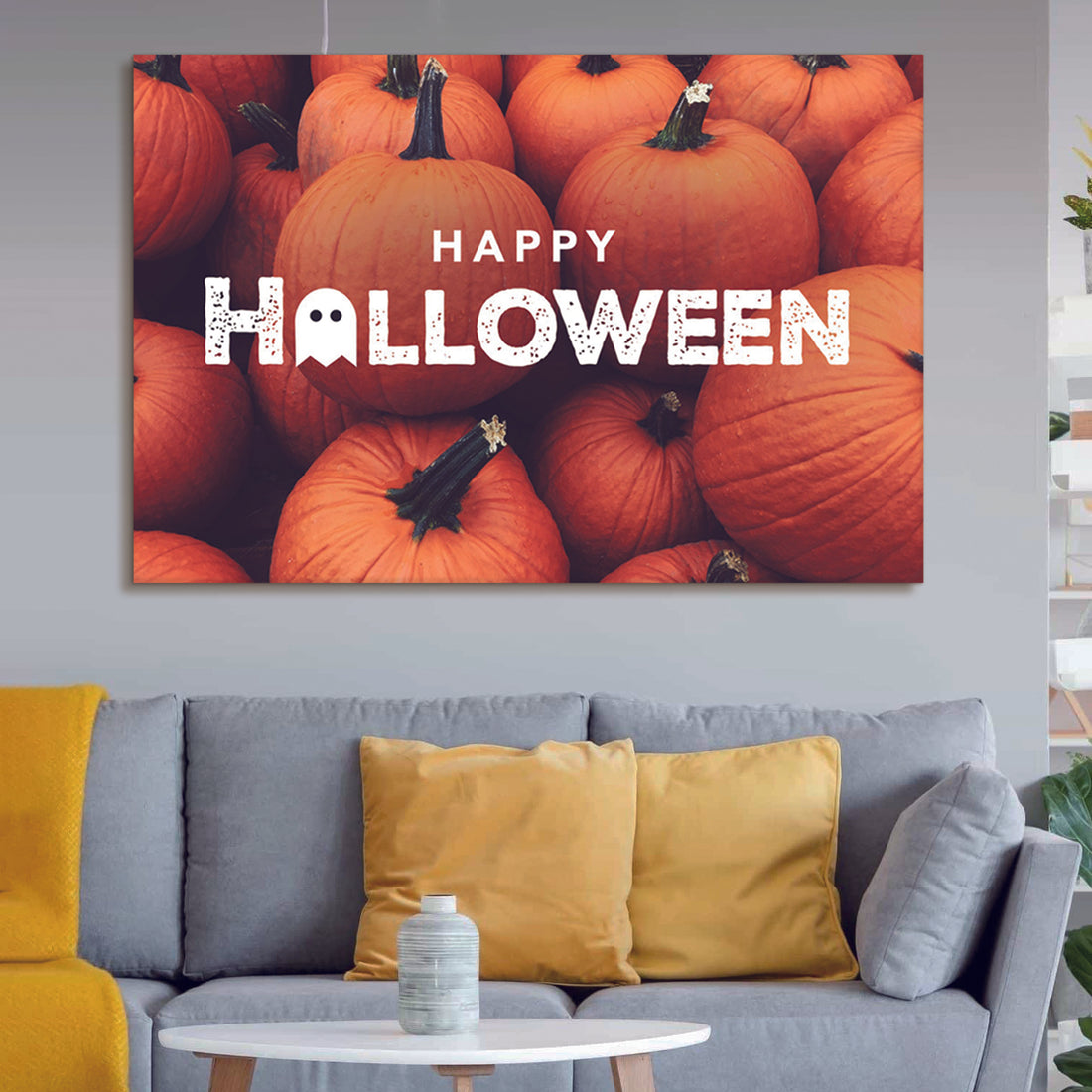 Drop Ping Framed Canvas Wall Art Decor Painting For Halloween, Pumpkin Painting For Halloween Gift, Decoration For Halloween Living Room, Bedroom Decor Ready To Hang Rectangle Framed Multicolor