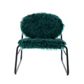 Coolmore Accent Chair Modern Industrial Slant Armchair With Metal Frame Premium High Density Soft Single Chair For Living Room Bedroom Emerald Plush