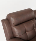 Genuine Leather Non Power Reclining Sofa With Drop Down Table,Stainless Steel Cupholders And Magazine Bag Brown Brown Primary Living Space American Design Foam Genuine Leather