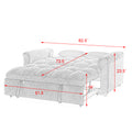 Loveseats Sofa Bed With Pull Out Bed,Adjsutable Back,Light Grey Grey Linen Wood Primary Living Space Medium Soft Tight Back Eucalyptus Pillow Top Arms Foam Linen 2 Seat