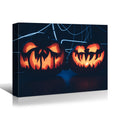 Drop Ping Framed Canvas Wall Art Decor Painting For Halloween,Scary Pumpkin Painting For Halloween Gift, Decoration For Halloween Office Living Room, Bedroom Decor Ready To Hang Rectangle Framed