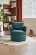 Swivel Barrel Chair, Comfy Round Accent Sofa Chair For Living Room, 360 Degree Swivel Barrel Club Chair, Leisure Arm Chair For Nursery, Hotel, Bedroom, Office, Lounge Emerald Emerald Primary Living Space Modern Foam Polyester