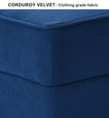 Single Seat Of Module Sofa Without Armrest, Navy Blue Corduroy Velvet Navy Corduroy
