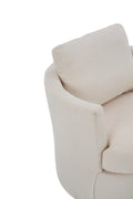 Swivel Barrel Chair, Comfy Round Accent Sofa Chair For Living Room, 360 Degree Swivel Barrel Club Chair, Leisure Arm Chair For Nursery, Hotel, Bedroom, Office, Lounge Beige Beige Primary Living Space Modern Foam Polyester