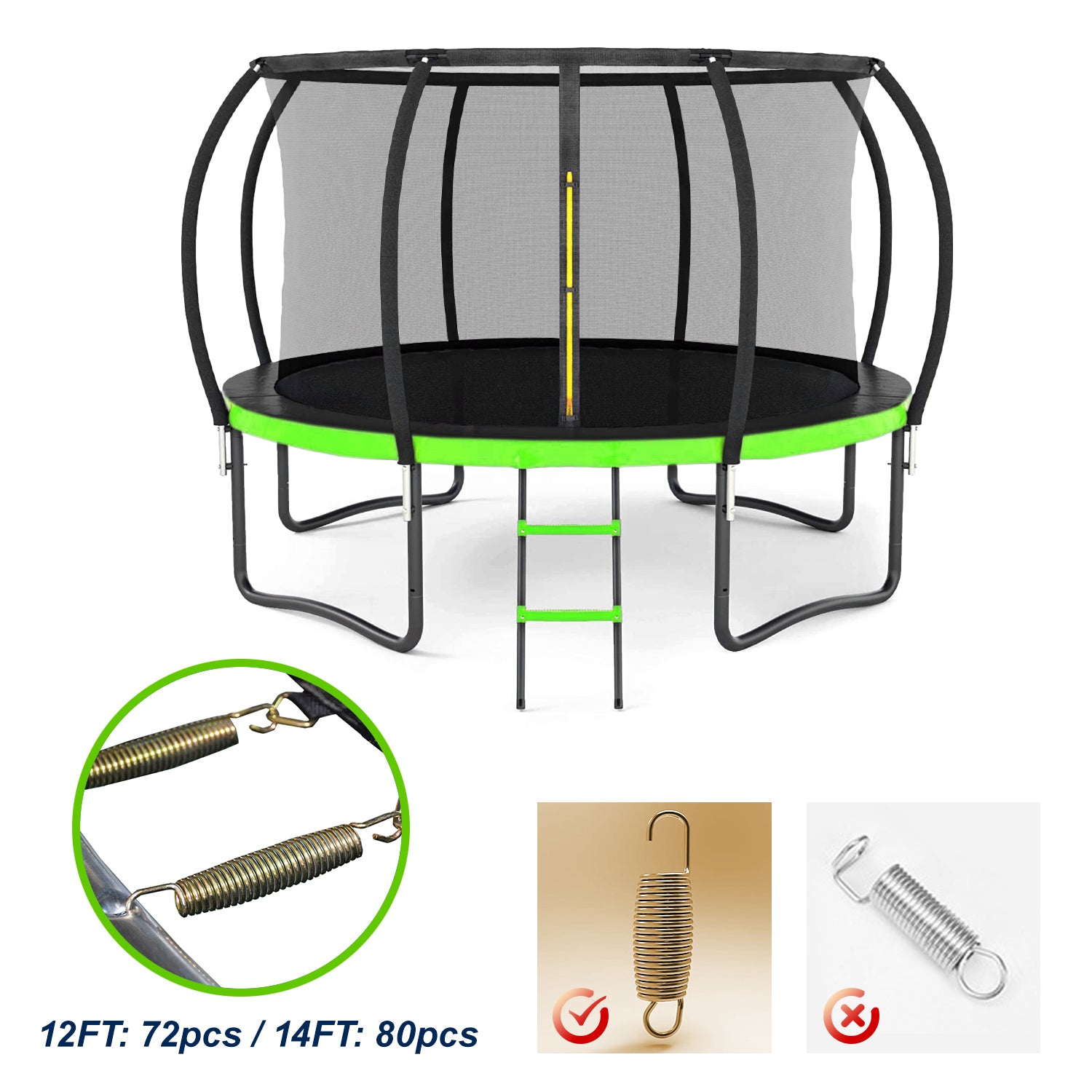 Spare Parts 1Pc Frame Tube For 16Ft Outdoor Big Trampoline Only Grey Steel