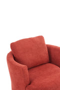 Swivel Barrel Chair, Comfy Round Accent Sofa Chair For Living Room, 360 Degree Swivel Barrel Club Chair, Leisure Arm Chair For Nursery, Hotel, Bedroom, Office, Lounge Brick Red Brick Red Primary Living Space Modern Foam Polyester