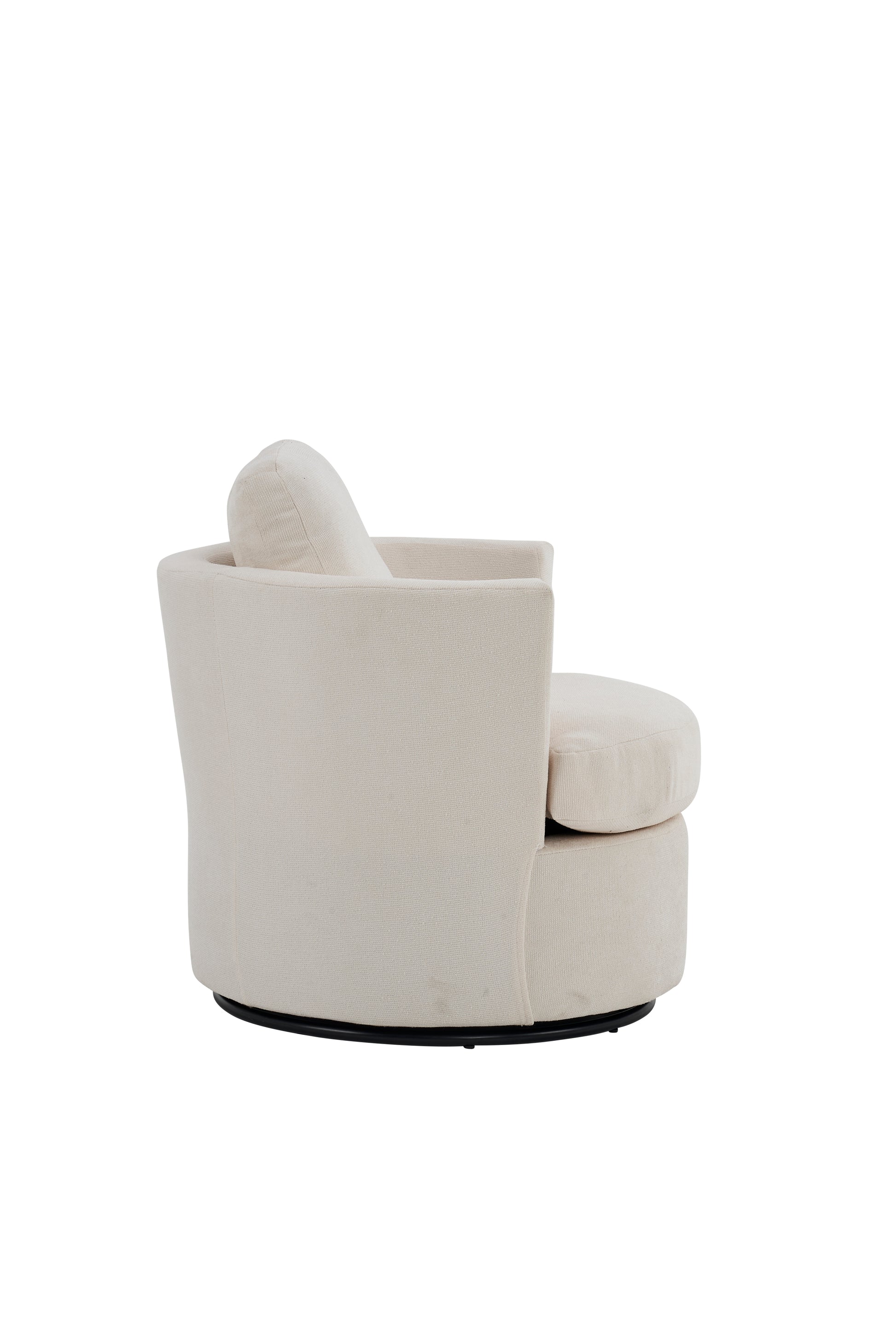 Swivel Barrel Chair, Comfy Round Accent Sofa Chair For Living Room, 360 Degree Swivel Barrel Club Chair, Leisure Arm Chair For Nursery, Hotel, Bedroom, Office, Lounge Beige Beige Primary Living Space Modern Foam Polyester