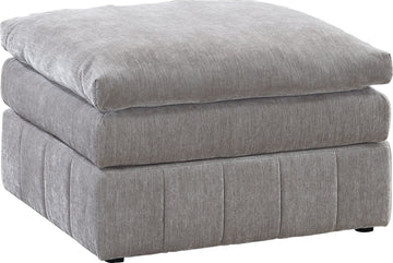 Contemporary 1Pc Ottoman Modular Plush Chair Sectional Sofa Living Room Furniture Granite Morgan Fabric Suede Grey Suede Primary Living Space Grey Contemporary,Modern Rectangle Fabric