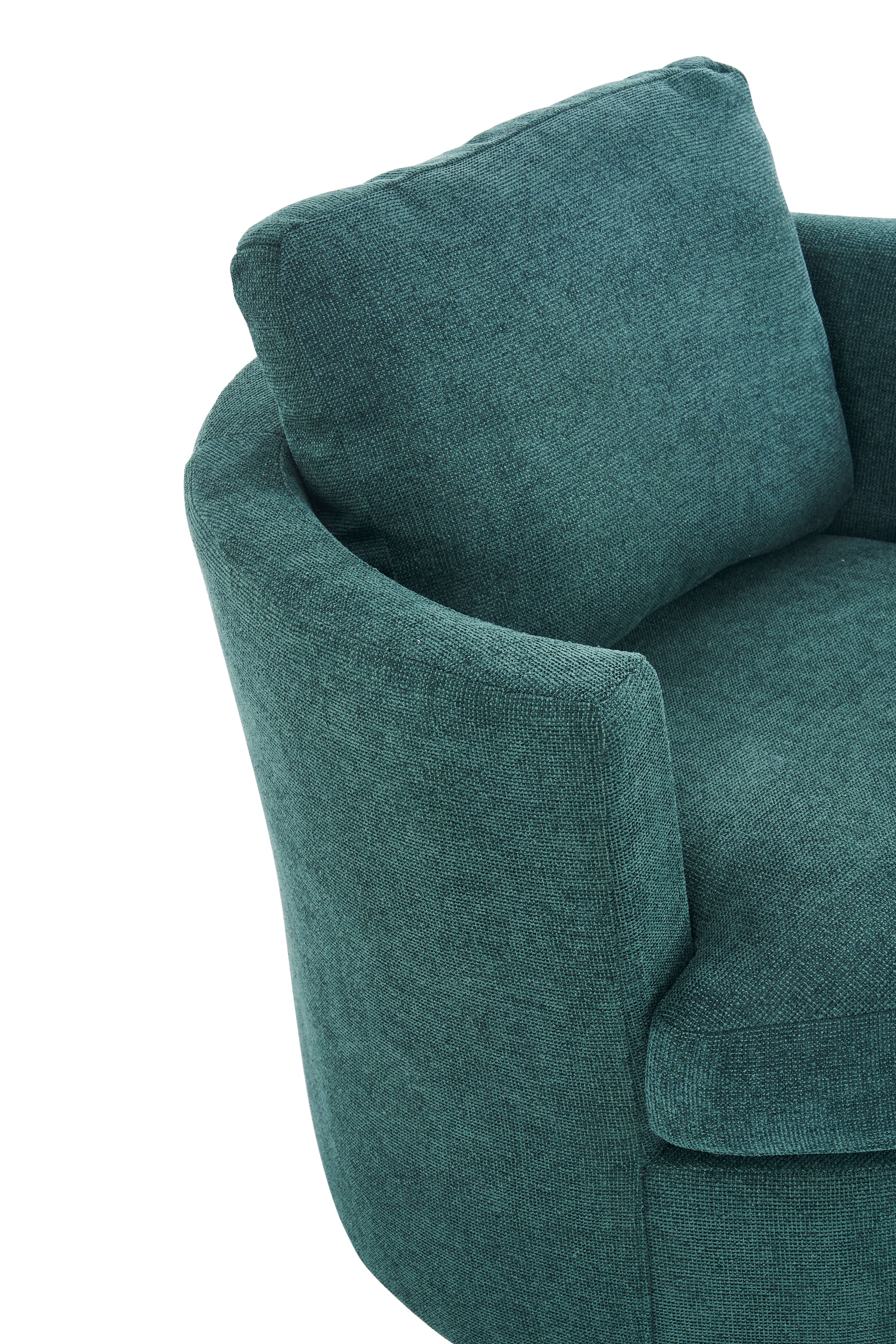 Swivel Barrel Chair, Comfy Round Accent Sofa Chair For Living Room, 360 Degree Swivel Barrel Club Chair, Leisure Arm Chair For Nursery, Hotel, Bedroom, Office, Lounge Emerald Emerald Primary Living Space Modern Foam Polyester