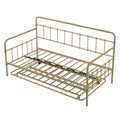 Metal Frame Daybed With Trundle Bronze Metal