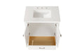 30 Inch Freestanding Bathroom Vanity With Sink, Carrara Engineered Marble Vanity Top With Undermounted Rectangular Ceramic Sink, Large Storage Soft Close Door, White 24V03 30Wh White Wood Solid Wood