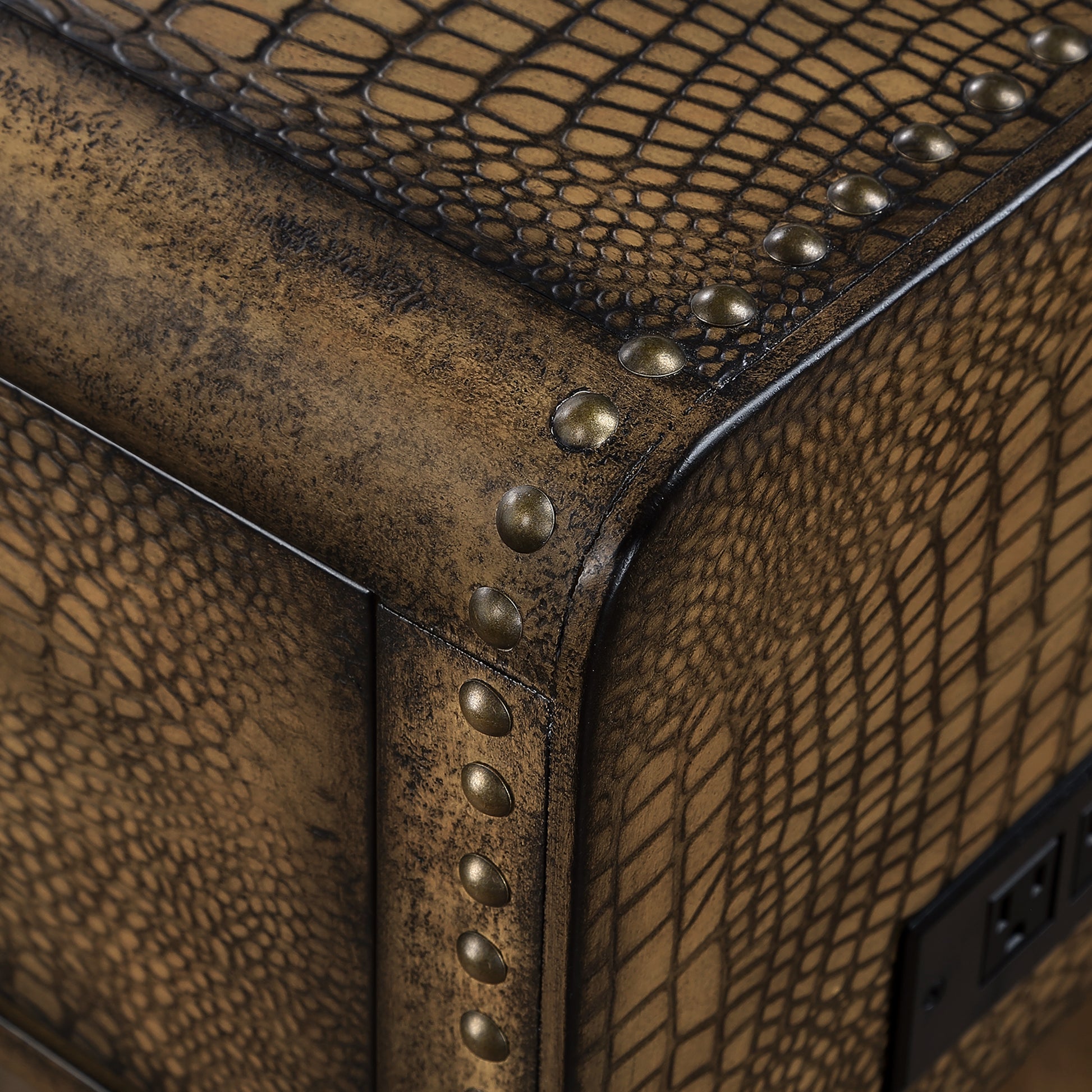 Light Luxury Retro Sofa Table With Outlets, 54 Inch Pine Wood Console Table With 2 Power Outlets And 2 Usb Ports For Entryway Hallway Living Room With Solid Wood Legs Antique Yellow Antique Yellow Built In Outlets Or Usb Primary Living Space American