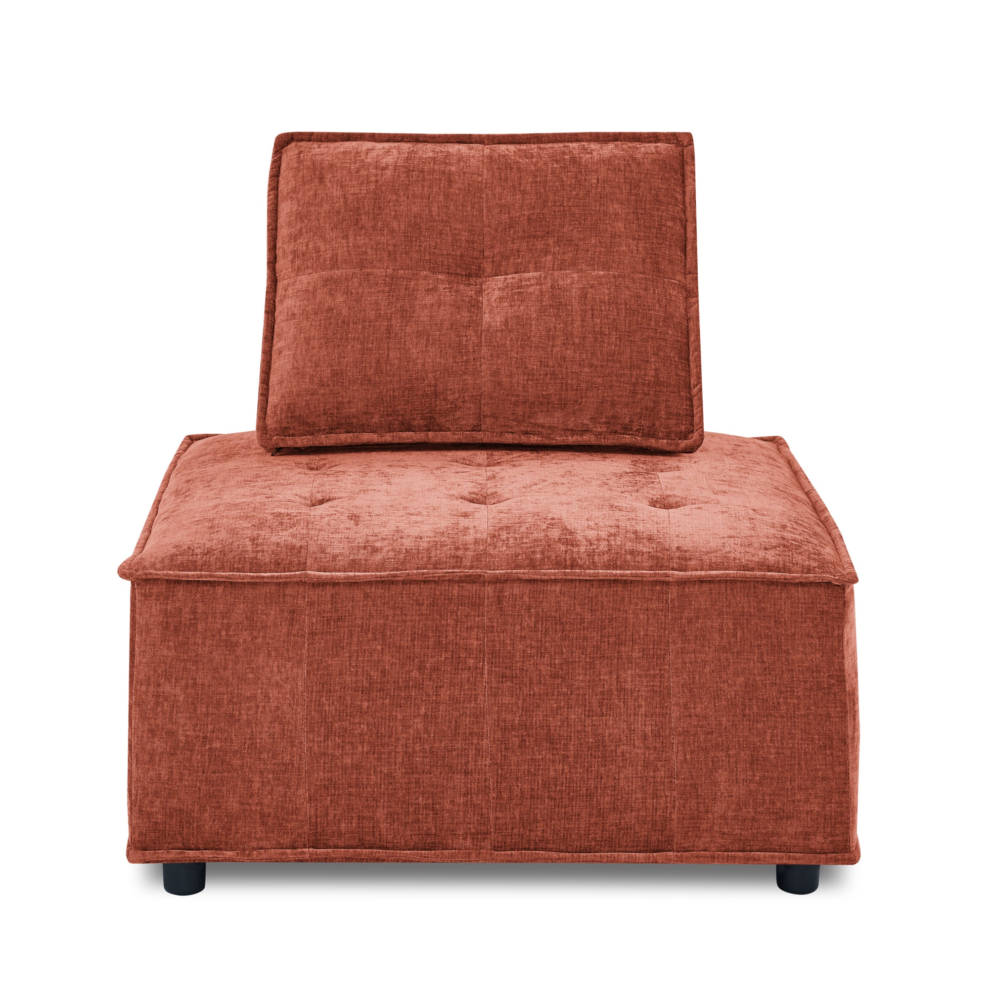 Upholstered Seating Armless Accent Chair, Leisure Sofa Lounge Chair For Living Room Corner Bedroom Office,Chenille Red Primary Living Space Chenille