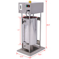 Electric Sausage Filler 10L Sausage Maker Stainless Steel Sausage Stuffer 15.4Lb 110V 120W Sausage Ssteel Stuffing Tubestuffer Silver Stainless Steel