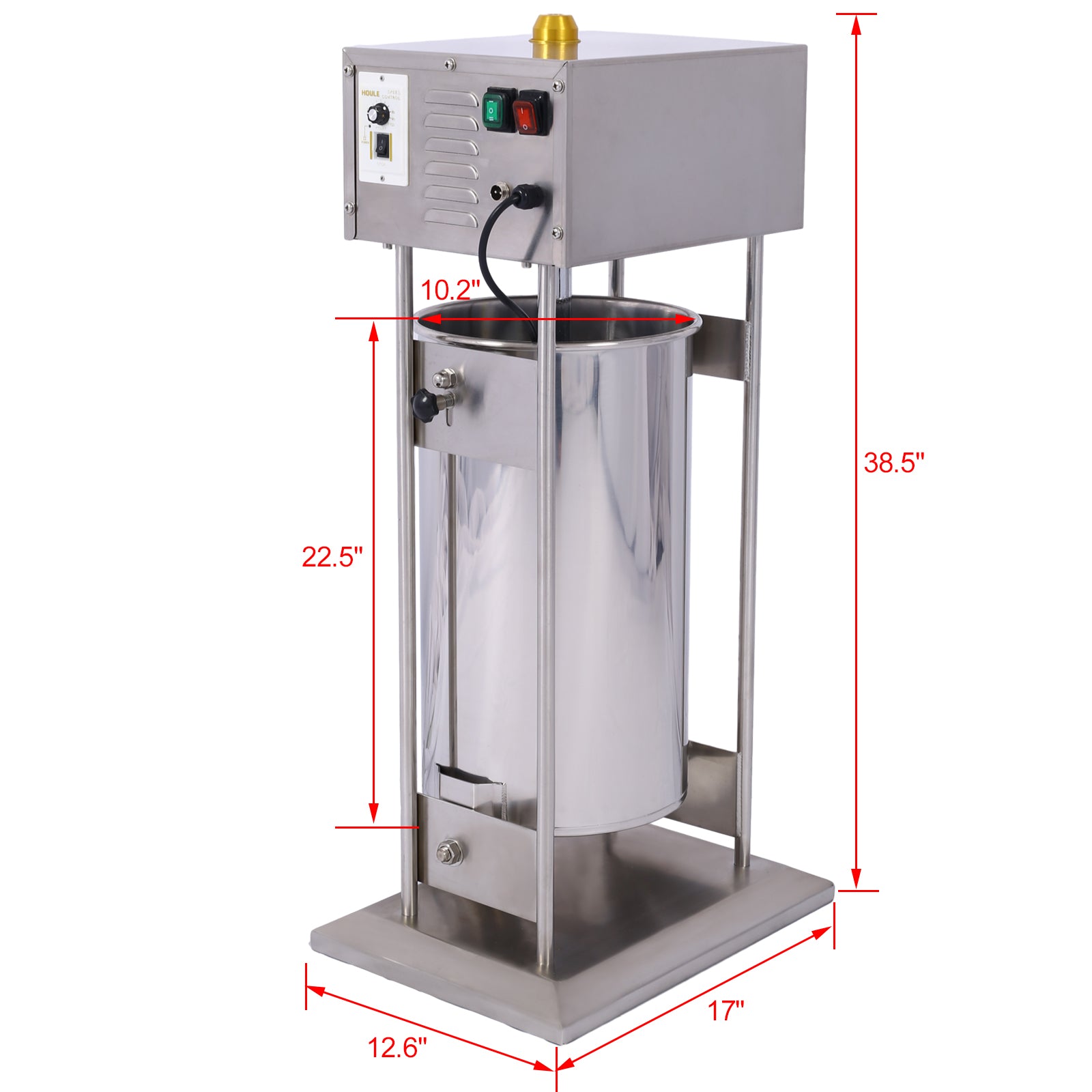 Electric Sausage Filler 30L Sausage Maker Stainless Steel Sausage Stuffer 110V 250W Sausage Ssteel Stuffing Tubestuffer Silver Stainless Steel