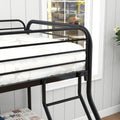 Heavy Duty Twin Over Full Metal Bunk Bed, Easy Assembly With Enhanced Upper Level Guardrail, Black Box Spring Not Required Twin Black Metal Bedroom Bunk Metal