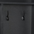 Wide Design Hall Tree With Storage Bench, Minimalist Shoe Cabinet With Cube Storage & Shelves, Multifunctional Coat Rack With 8 Hooks For Entryways, Mudroom, Black Black Primary Living Space Particle Board