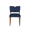 Bryson Navy Blue Velvet Dining Chair Set Of 2 Navy Blue Foam Solid Wood