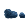 Coolmore Bean Bag Chair, Floor Sofa With Handle,Accent Sofa Chair With Ottoman For Gaming Reading Relaxing Navy Navy Foam Plush