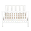 Convertible Crib Full Size Bed With Changing Table, White White Solid Wood