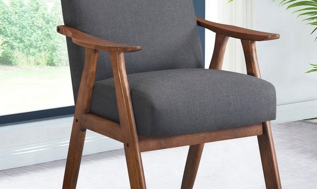 Contemporary Design 1Pc Counter Height Chair Stylish Durable Wooden Dark Gray Fabric Upholstery Cushioned Seat Backrest Home Furniture Dark Gray Dining Room Contemporary Wood