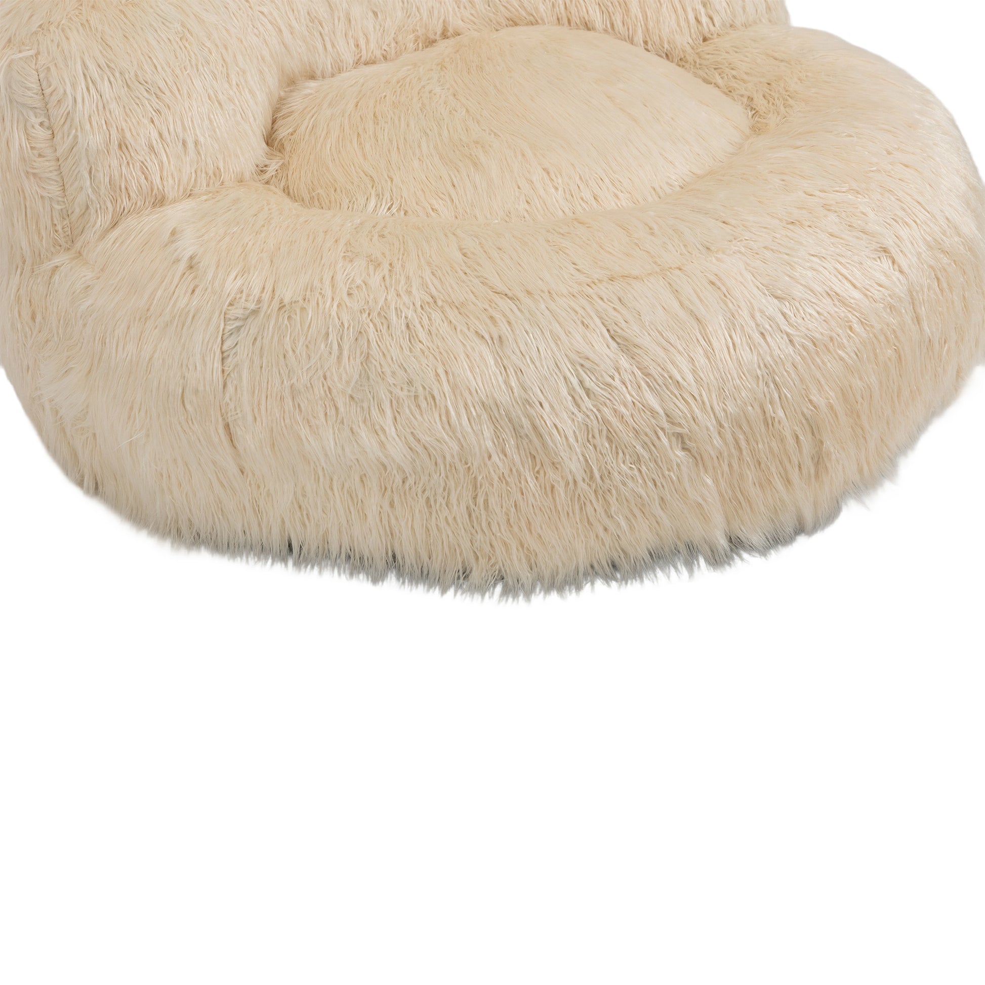 Coolmore Bean Bag Chair, Floor Sofa With Handle,Accent Sofa Chair With Ottoman For Gaming Reading Relaxing Beige Beige Foam Plush