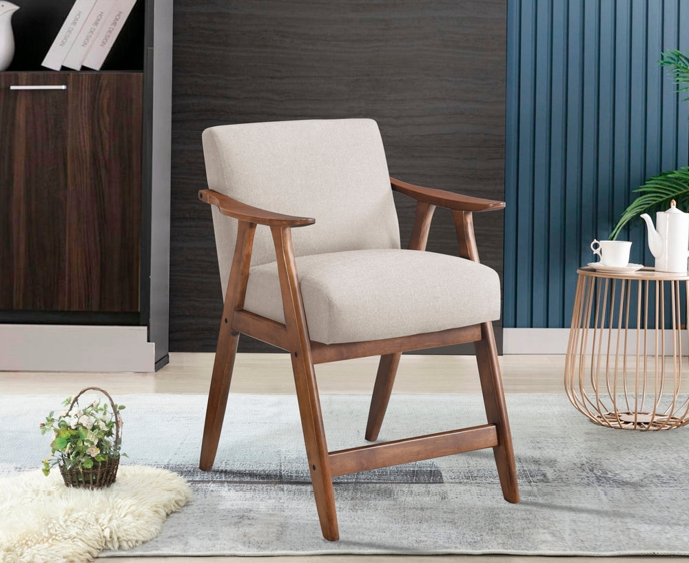 Contemporary Design 1Pc Counter Height Chair Stylish Durable Wooden Brown Fabric Upholstery Cushioned Seat Backrest Home Furniture Brown Dining Room Contemporary Wood