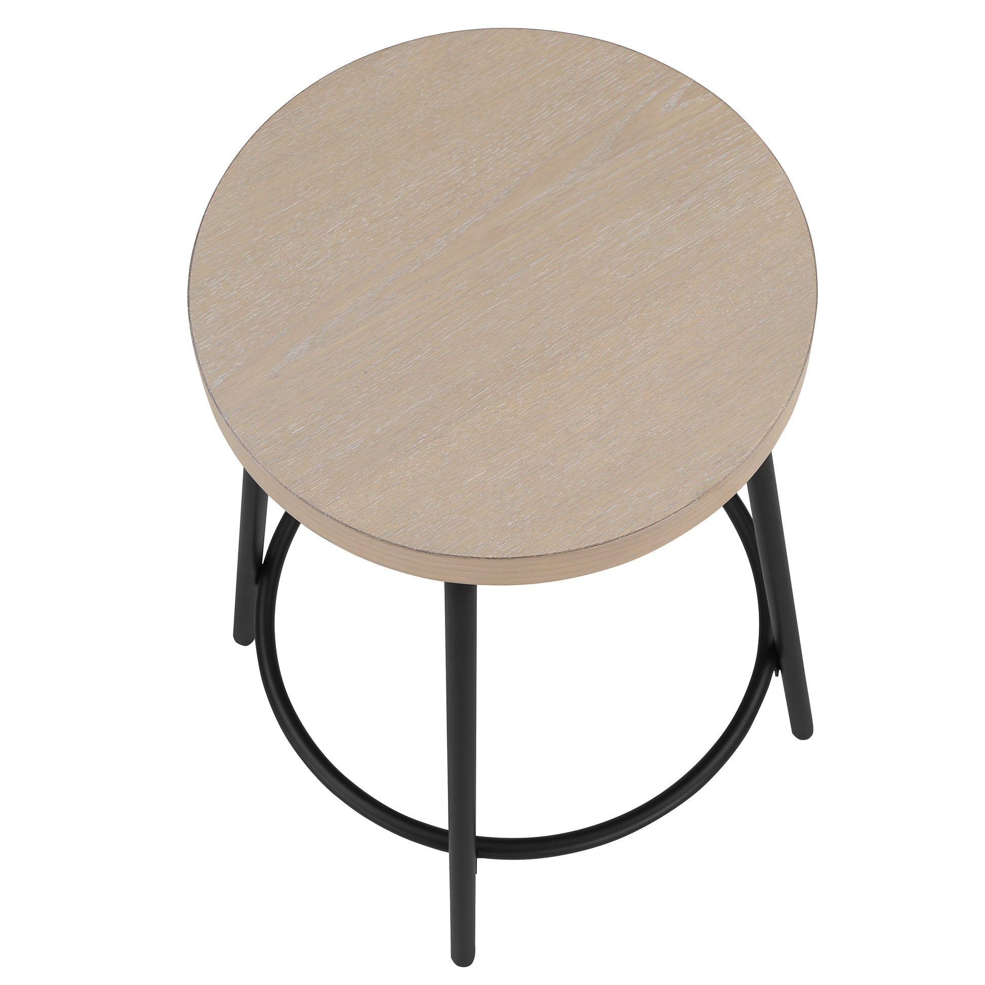 Cammie Backless Wood And Metal Counter Height Stool Natural Wood Wash Metal & Wood Metal & Wood