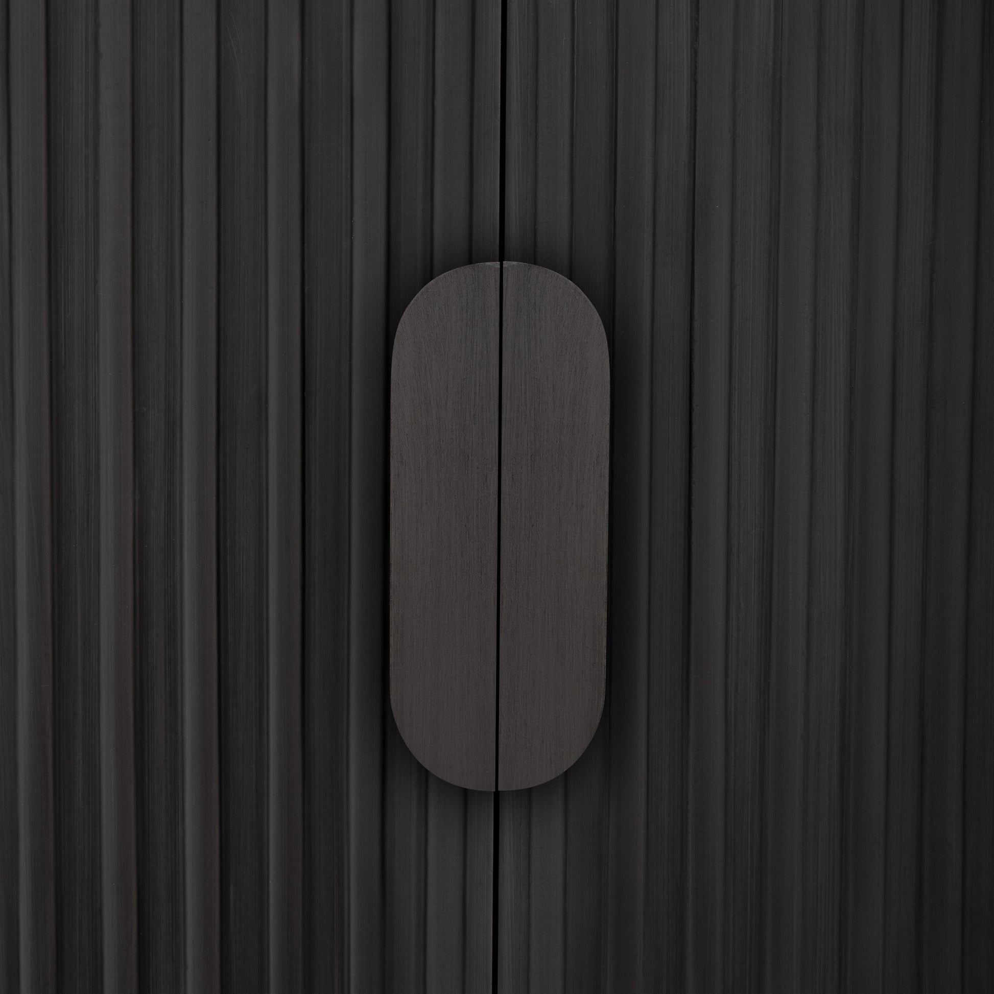 Curved Design Light Luxury Sideboard With Adjustable Shelves,Suitable For Living Room,Study And Entrance Walnut Mdf