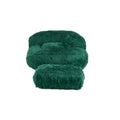 Coolmore Bean Bag Chair, Floor Sofa With Handle,Accent Sofa Chair With Ottoman For Gaming Reading Relaxing Emerald Emerald Foam Plush