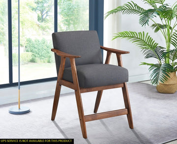 Contemporary Design 1Pc Counter Height Chair Stylish Durable Wooden Dark Gray Fabric Upholstery Cushioned Seat Backrest Home Furniture Dark Gray Dining Room Contemporary Wood