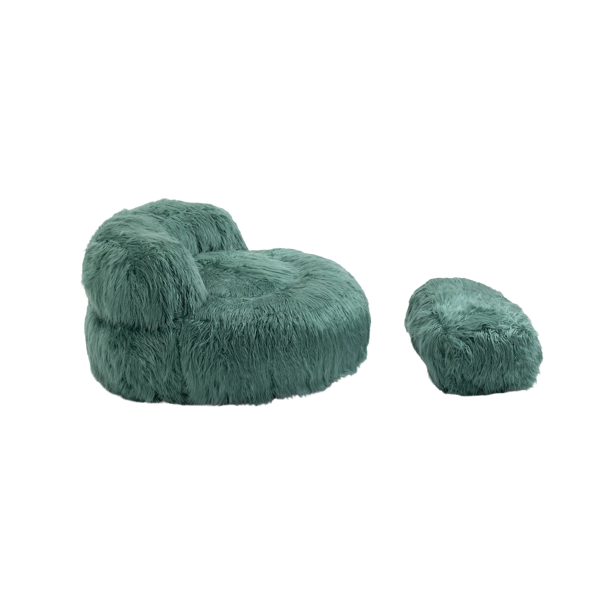 Coolmore Bean Bag Chair, Floor Sofa With Handle,Accent Sofa Chair With Ottoman For Gaming Reading Relaxing Mint Green Mint Green Plush